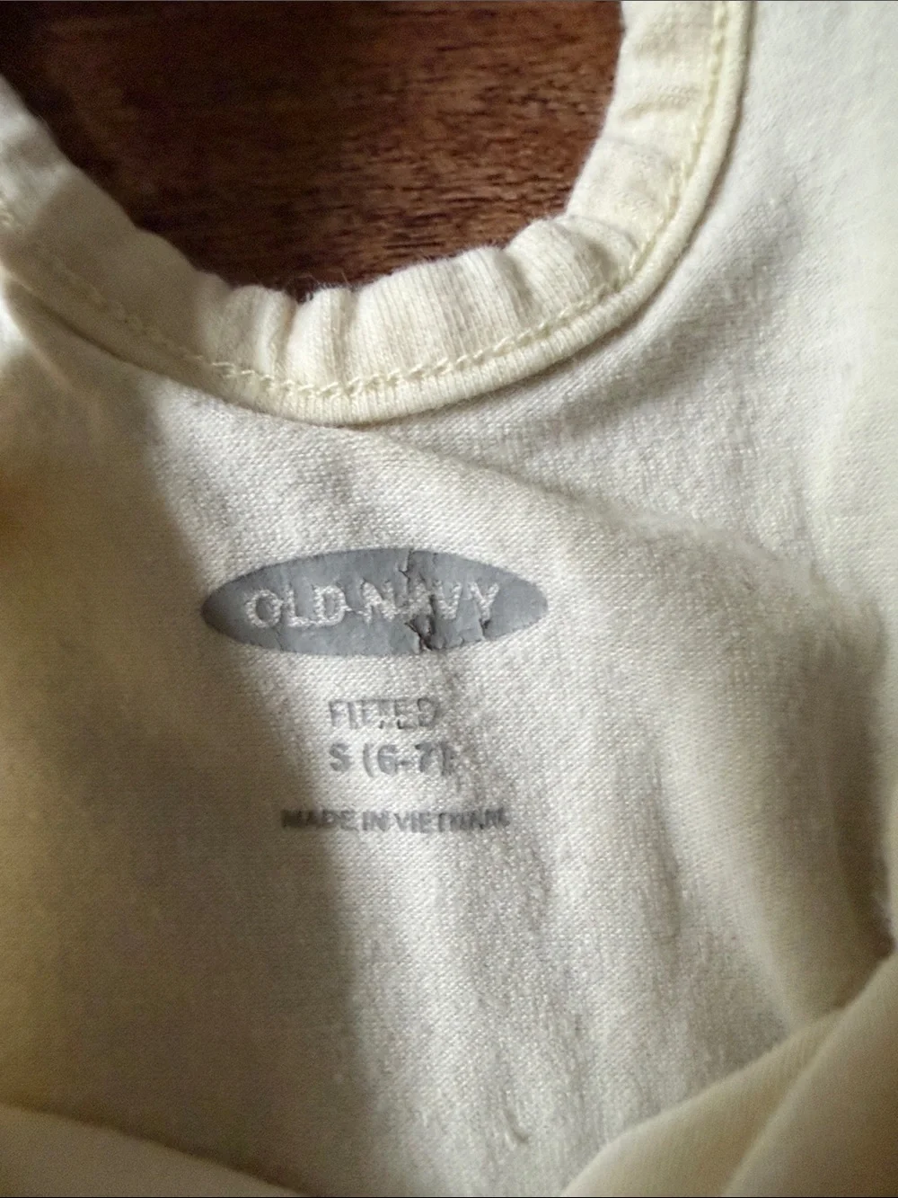 Old Navy Cream Girls Strappy Back Tank Top